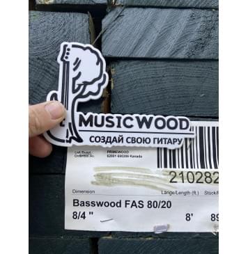 Липа Американская (Basswood), Nord-Amerika Primewood заготовка корпуса Смешанный АА 46х171х495-545 мм, 2 шт, 456 кг/м3-14