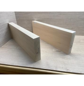 Липа Американская (Basswood), Nord-Amerika Primewood заготовка корпуса Тангент АА 45х189х52-545 мм, 2 шт, 514 кг/м3-13