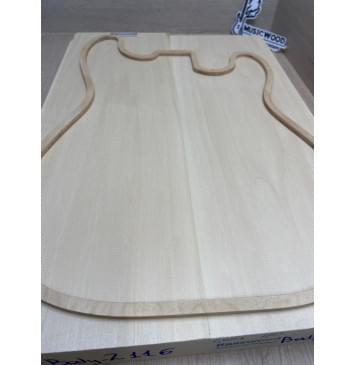 Липа Американская (Basswood), Nord-Amerika Primewood заготовка корпуса Тангент ААААА 46х171х505-517 мм, 2 шт, 478 кг/м3-4