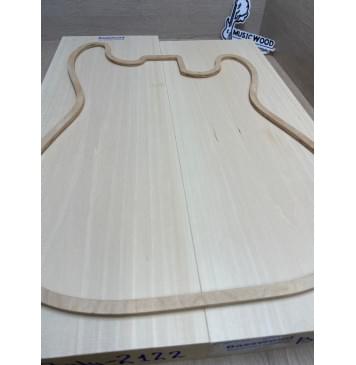 Липа Американская (Basswood), Nord-Amerika Primewood заготовка корпуса Тангент ААА 45х181х515-540 мм, 2 шт, 441 кг/м3-3