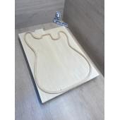 Липа Американская (Basswood), Nord-Amerika Primewood заготовка корпуса Тангент ААА 47х176х460-484 мм, 2 шт, 472 кг/м3