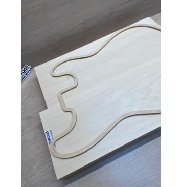 Липа Американская (Basswood), Nord-Amerika Primewood заготовка корпуса Тангент ААА 47х176х460-484 мм, 2 шт, 472 кг/м3-4