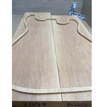 Ольха заготовка корпуса Тангент ААА 45х165х497-542 мм, 2шт, 568 кг/м3-3