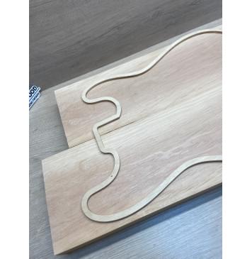 Ольха заготовка корпуса Тангент ААА 45х165х489-547 мм, 2шт, 563 кг/м3-5