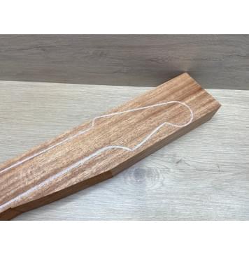 Махагон Африканский Кая, заготовка грифа, Радиал АА 48,5х97-67х760 мм-1