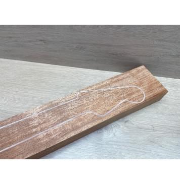 Махагон Африканский Кая, заготовка грифа, Радиал АА 48,5х106-74х760 мм-1