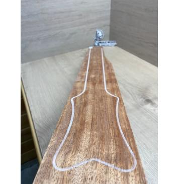 Махагон Африканский Кая, заготовка грифа, Радиал АА 48,5х106-74х760 мм-11