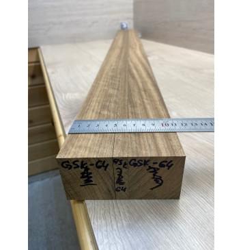 Овенгкол заготовка сквозного грифа гитары Радиал АА 52х(47-12-47)х1150 мм - из 3х частей-8