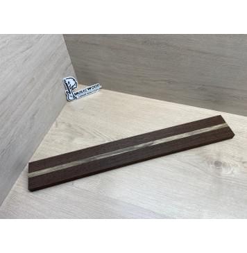 Венге/Корина Чёрная заготовка для переклеенного грифа электрогитары Радиал АА 20х(32-12-32)х617 мм - из 3х частей-0