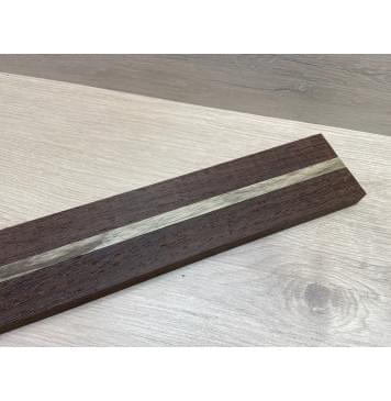 Венге/Корина Чёрная заготовка для переклеенного грифа электрогитары Радиал АА 20х(32-12-32)х617 мм - из 3х частей-1