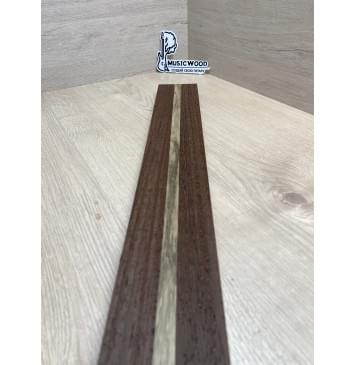 Венге/Корина Чёрная заготовка для переклеенного грифа электрогитары Радиал АА 20х(32-12-32)х617 мм - из 3х частей-7