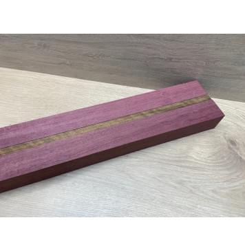 Амарант/Овенгкол заготовка для переклеенного грифа бас-гитары Радиал А 48х(43-13-43)х925 мм - из 3 частей (Уценка-сучки)-10