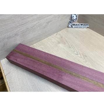 Амарант/Овенгкол заготовка для переклеенного грифа бас-гитары Радиал А 48х(43-13-43)х925 мм - из 3 частей (Уценка-сучки)-2