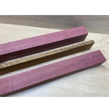 Амарант/Овенгкол заготовка для переклеенного грифа бас-гитары Радиал А 48х(43-13-43)х925 мм - из 3 частей (Уценка-сучки)-3