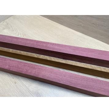 Амарант/Овенгкол заготовка для переклеенного грифа бас-гитары Радиал А 48х(43-13-43)х925 мм - из 3 частей (Уценка-сучки)-4