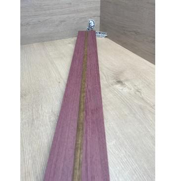 Амарант/Овенгкол заготовка для переклеенного грифа бас-гитары Радиал А 48х(43-13-43)х925 мм - из 3 частей (Уценка-сучки)-7