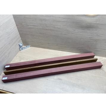 Амарант/Овенгкол заготовка для переклеенного грифа бас-гитары Радиал А 48х(43-13-43)х925 мм - из 3 частей (Уценка-сучки)-11