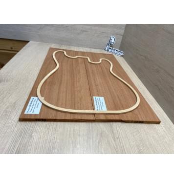 Махагон Кая заготовка на топ Смешанный ААА 9х188х520 мм - 2 шт. (книжкой)-2