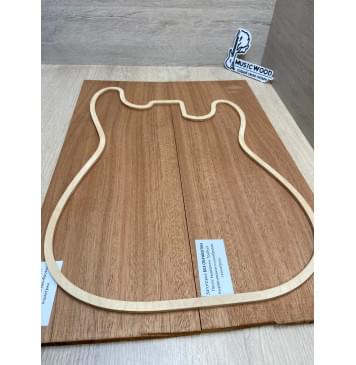 Махагон Кая заготовка на топ Смешанный ААА 9х188х520 мм - 2 шт. (книжкой)-3