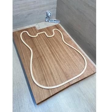 Махагон Африканский Кая заготовка корпуса Радиал АА 46х186х523-477 мм, 2 шт., 529 кг/м3-0