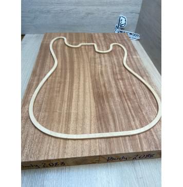 Махагон Африканский Кая заготовка корпуса Радиал АА 46х188х564-557 мм, 2 шт., 453 кг/м3-3