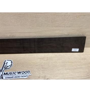 Эбен Чёрный заготовка накладки для бас-гитары Смешанный АА 9х87-69х695 мм-3