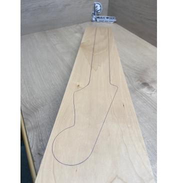 Клён Белый заготовка грифа для электрогитары Тангент А 28х121х739 мм-11