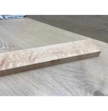Клен Американский «Птичий Глаз» (Hard Maple Bird´s Eye), Nord-Amerika Primewood заготовка грифа безголовой гитары Смешанный АА Волна ААА 23х60х547 мм-1