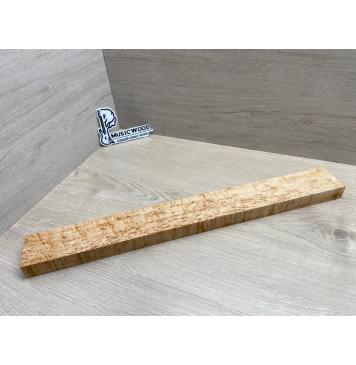 Клен Американский «Птичий Глаз» (Hard Maple Bird´s Eye), Nord-Amerika Primewood заготовка грифа безголовой гитары Смешанный ААА Волна ААА 28х60х542 мм-0