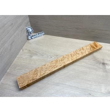 Клен Американский «Птичий Глаз» (Hard Maple Bird´s Eye), Nord-Amerika Primewood заготовка грифа безголовой гитары Тангент АА Волна ААА 29х60х561 мм-0