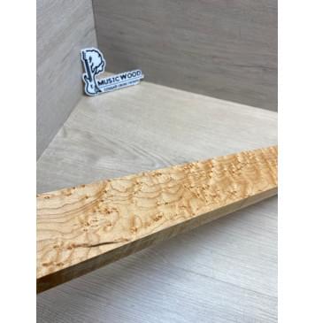 Клен Американский «Птичий Глаз» (Hard Maple Bird´s Eye), Nord-Amerika Primewood заготовка грифа безголовой гитары Тангент АА Волна ААА 29х60х561 мм-11