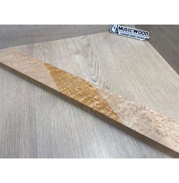Клен Американский «Птичий Глаз» (Hard Maple Bird´s Eye), Nord-Amerika Primewood заготовка грифа безголовой гитары Тангент АА Волна ААА 29х59х569 мм-7