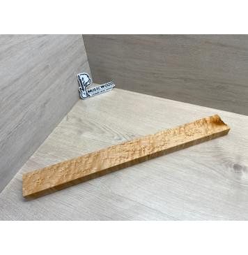 Клен Американский «Птичий Глаз» (Hard Maple Bird´s Eye), Nord-Amerika Primewood заготовка грифа безголовой гитары Тангент АА Волна ААА 29х59х569 мм-0