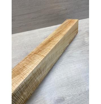 Клён Американский Волнистый заготовка грифа для электрогитары Смешанный АА Волна ААА 60х73х750 мм (Уценка-сучки)-39