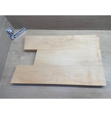 Ольха заготовка корпуса Смешанный АА 40х(113-110-113)х(552-427-527) мм - из 3х частей, 492 кг/м3-0