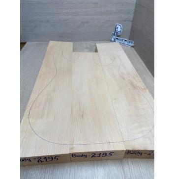 Ольха заготовка корпуса Смешанный АА 40х(113-110-113)х(552-427-527) мм - из 3х частей, 492 кг/м3-3