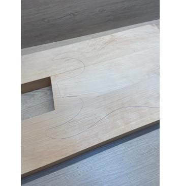 Ольха заготовка корпуса Смешанный АА 40х(113-110-113)х(552-427-527) мм - из 3х частей, 492 кг/м3-4