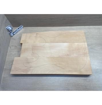 Ольха заготовка корпуса Смешанный А 43х(118-113-113)х(541-498-510) мм - из 3х частей, 457 кг/м3-0