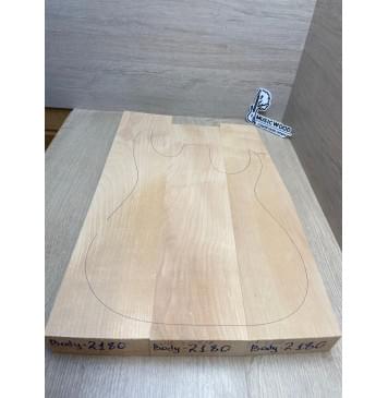 Ольха заготовка корпуса Смешанный А 43х(118-113-113)х(541-498-510) мм - из 3х частей, 457 кг/м3-3