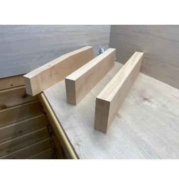 Ольха заготовка корпуса Смешанный А 43х(118-113-113)х(541-498-510) мм - из 3х частей, 457 кг/м3-10