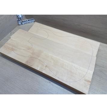 Ольха заготовка корпуса Смешанный А 41х(117-96-115)х(535-545-478) мм - из 3х частей, 513 кг/м3-1