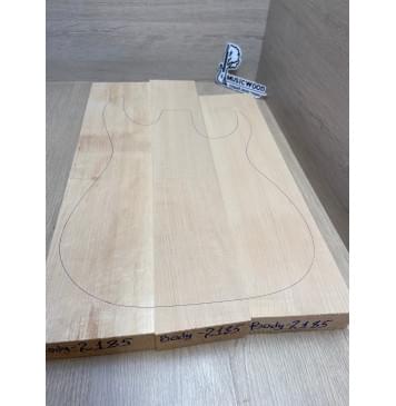 Ольха заготовка корпуса Смешанный А 41х(117-96-115)х(535-545-478) мм - из 3х частей, 513 кг/м3-3