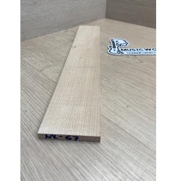 Клён Белый заготовка накладки для народных инструментов Радиал ААА 8х63х385 мм-1