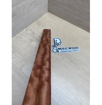 Бубинго Пламя заготовка накладки для народных инструментов Радиал ААА Волна АА 7,5х56-39х458 мм-4