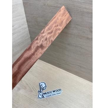 Бубинго Пламя заготовка накладки для народных инструментов Радиал ААА Волна АА 7,5х56-39х458 мм-7