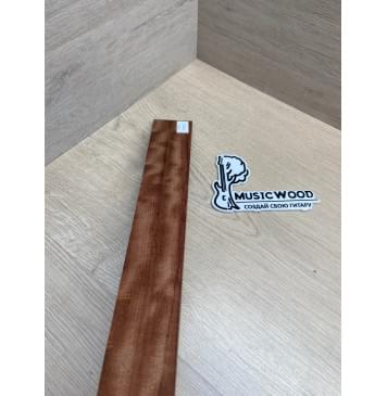 Бубинго Пламя заготовка накладки для народных инструментов Радиал ААА Волна АА 7,5х56-39х458 мм-9