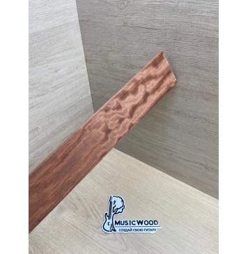 Бубинго Пламя заготовка накладки для народных инструментов Радиал ААА Волна АА 8х67-59х452 мм-7