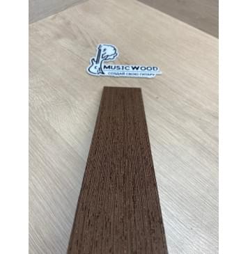 Венге заготовка накладки для народных инструментов Радиал ААААА 8х62х340 мм-3