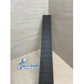 Фрезерованная накладка для электрогитары, Эбен Макассар Индонезийский, мензура 24,75", 24 лада, 7х60-50х510мм, паз 0,6х3,5мм, Радиал ААА, MusicWood