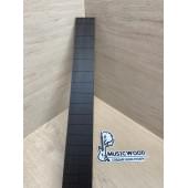 Фрезерованная накладка для электрогитары, Эбен Черный, мензура 24,75", 24 лада, 7х60-50х510мм, паз 0,6х3,5мм, Радиал АА, MusicWood